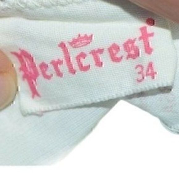 Perlcrest White Nylon Floral Accented Slip Size 34 - Picture 5 of 7